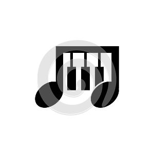 piano icon Vector Illustration design Logo