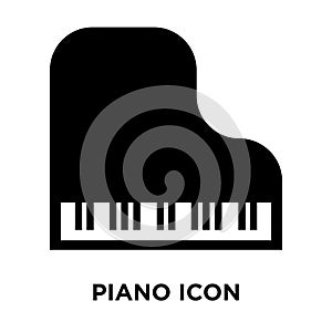 Piano icon vector isolated on white background, logo concept of