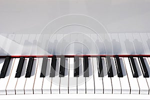 The piano key board