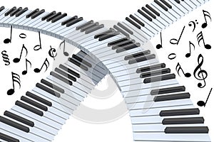 Piano keyboard abstract