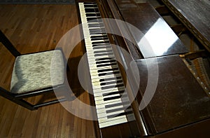 Piano Keyboard and Chair