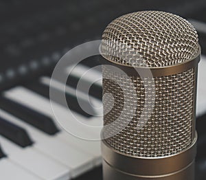 Concept of home music studio.