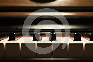 Piano keyboard detail