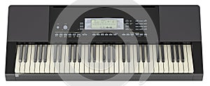 Piano keyboard, Electronic Digital Piano with Built-In Speaker Microphone, Synthesizer, 3D rendering