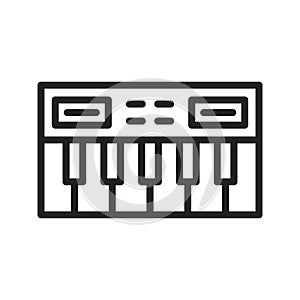 Piano Keyboard icon vector image. Suitable for mobile apps, web apps and print media.