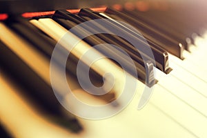 Piano keyboard keys