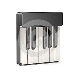 Piano keyboard one octave 3D