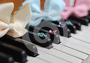 piano keyboard ribbon glitter spring cute beautiful