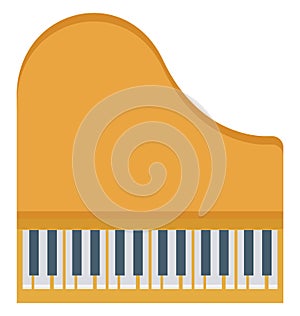 Piano Keyboard Vector Isolated Vector icons that can be easily modified and edit