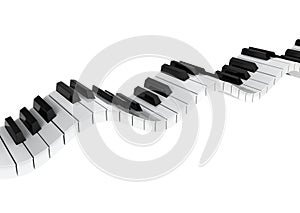 Piano keyboard wave