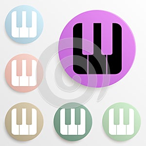 piano keys badge color set. Simple glyph, flat vector of web icons for ui and ux, website or mobile application