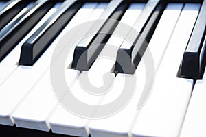 Piano keys. close up of piano keys