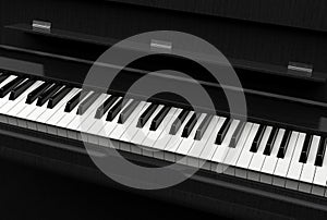 Piano keys closeup