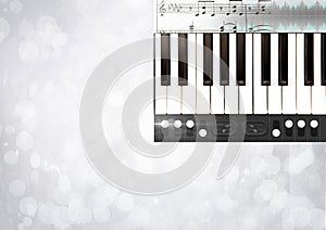 Piano keys with notes and effects App Interface
