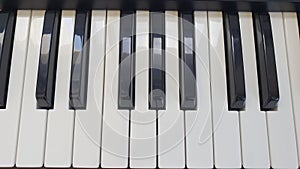 Piano keys octave C major scale