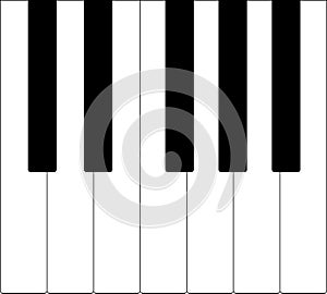 Piano keys. Original proportions. Vector Illustration