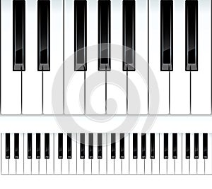 Piano keys. Seamless illustration.