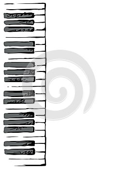 Piano Keys. Vector drawing