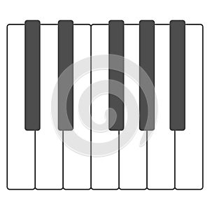 Piano keys vector illustration