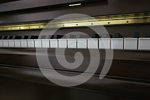 Piano is a keyboard instrument in western classical music photo
