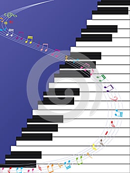 Piano Ladder Music Curve