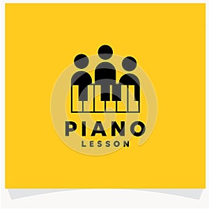 Piano Lesson Logo Design Template