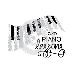 Piano lessons logo design