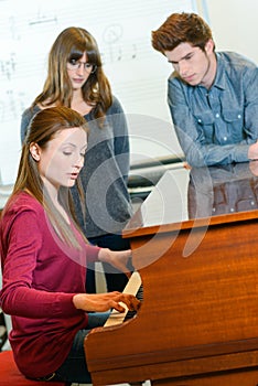 Piano lessons at music school