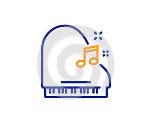 Piano line icon. Musical instrument sign. Vector