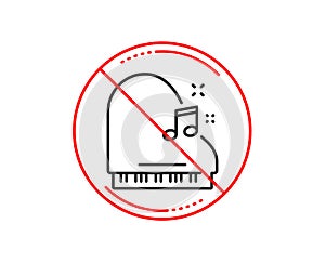 Piano line icon. Musical instrument sign. Vector
