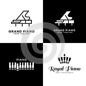 Piano logo set