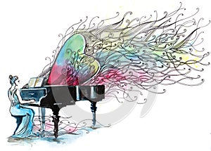 Klavír hudba 