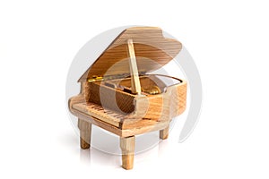 piano music box on white