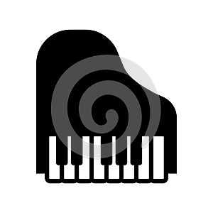 Piano - music icon vector design template