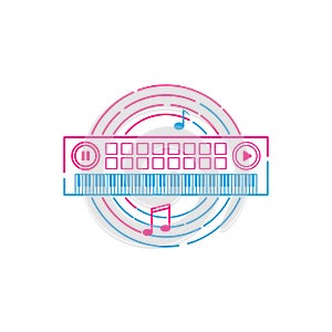 Piano Music Icon Vector illustration design