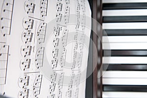 Piano music sheets