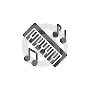 Piano Music vector icon