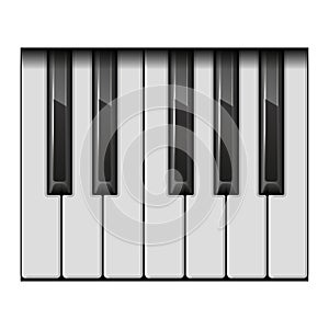 Piano One Octave Keys. Vector
