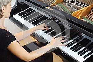 Piano player pianist playing photo