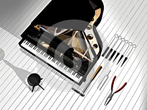 Piano repair business card