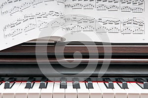 Piano and sheet music