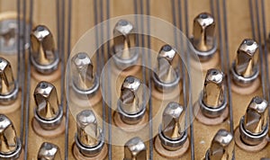 Piano strings in macro