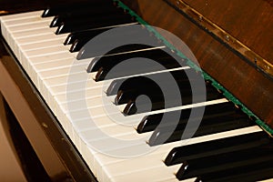 Piano strings sound tuning music