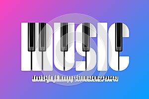 Piano style font design