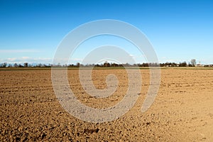 Pianura Padana panorama landscape fields crops nature agriculture vision sky horizon Italy Italian