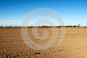 Pianura Padana panorama landscape fields crops nature agriculture vision sky horizon Italy Italian photo