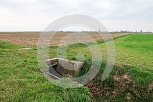 Pianura Padana panorama landscape fields crops winter wintry nature agriculture Italy Italian photo