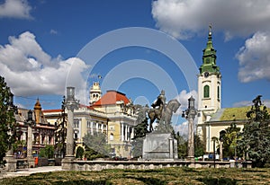 Piata Unirii (Union Square) in Oradea. Romania photo