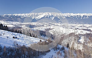 Piatra Craiului mountain, winter landscape