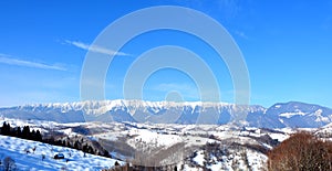 Piatra Craiului mountains from Pass Rucar-Bran